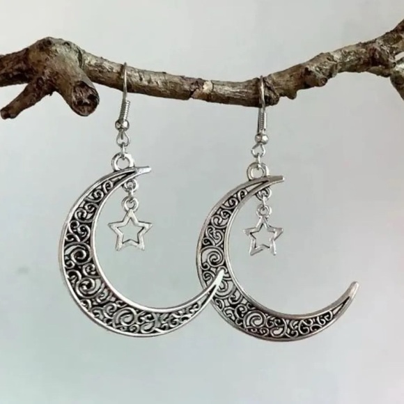 2 for $25 Moon & Star Earrings – Celestial Boho Western Jewelry - Picture 1 of 1